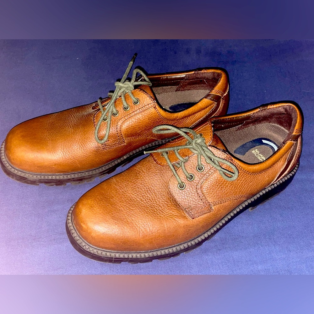 Nunn Bush Dress Shoes Men's Size 12M Comfort Gel Memory Foam Brown Leather